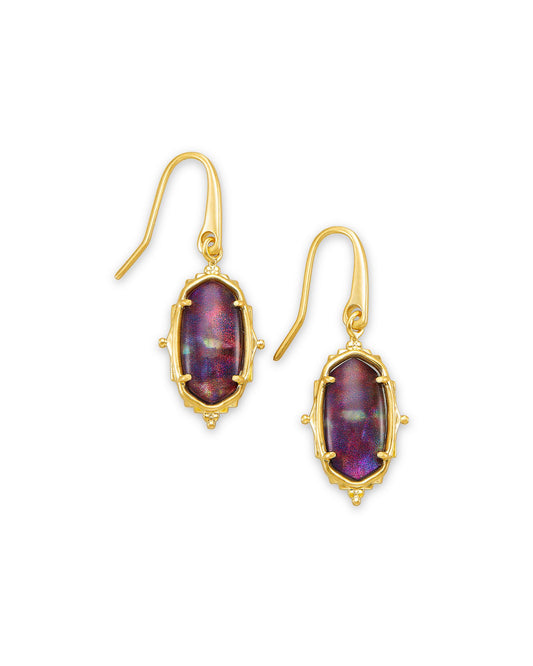 4217719497 Kendra Scott Baroque Lee Drop Earrings in Gold Mauve
