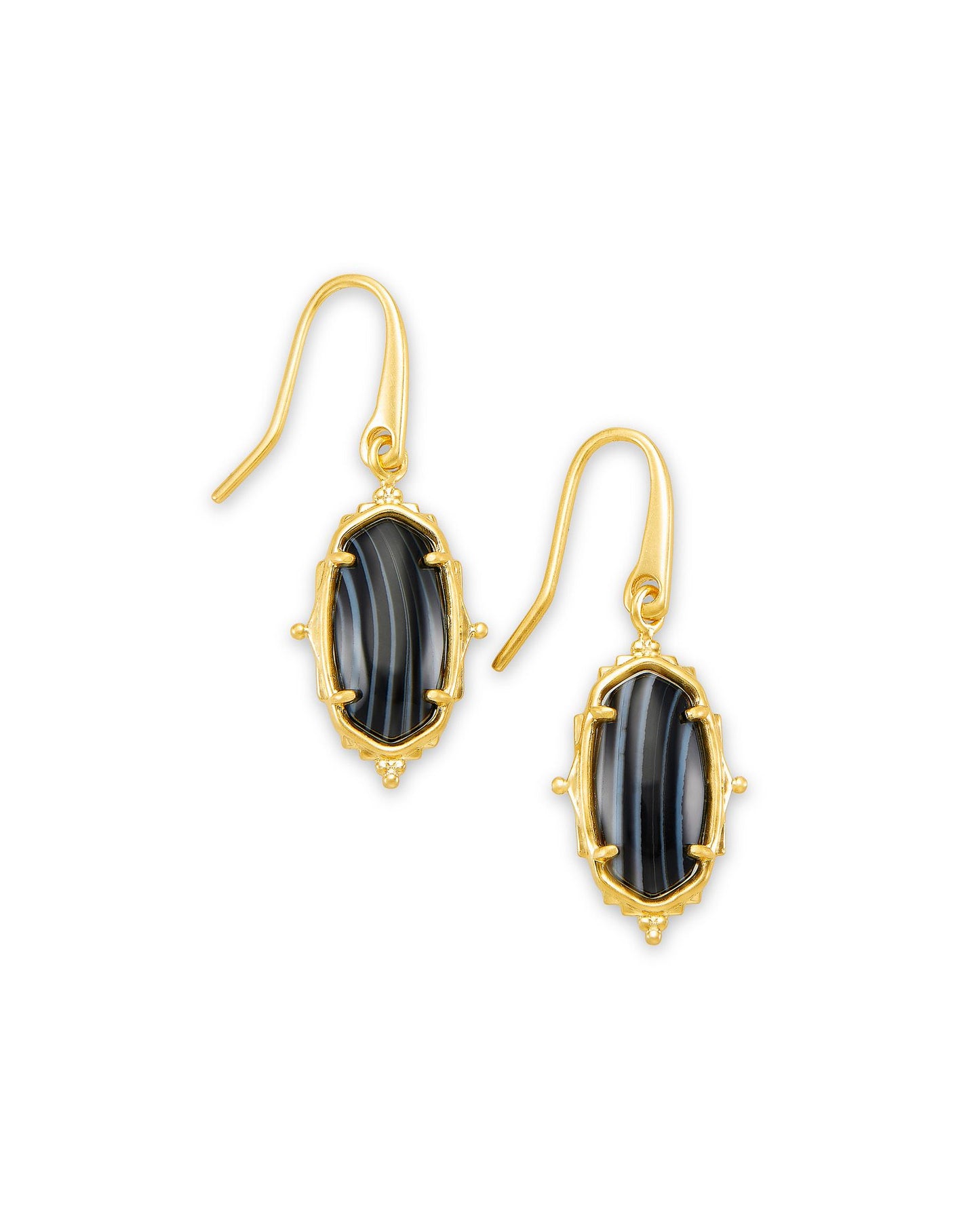 Kendra Scott Baroque Lee Drop Earrings in Gold Black