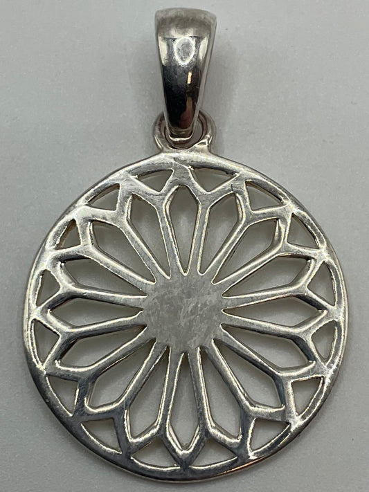 740 DER P161 Southern Gates Sterling Silver Small Cathedral Scroll Pendant 0