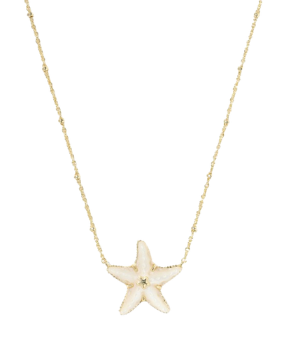 9608898643 Kendra Scott Parker Starfish Necklace in Gold Natural Mother Of Pearl