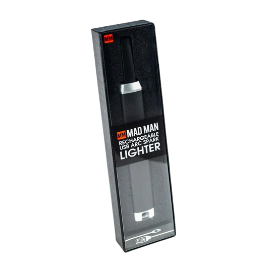 2703A Mad Man Rechargeable USB Arc Spark Lighter - Black
