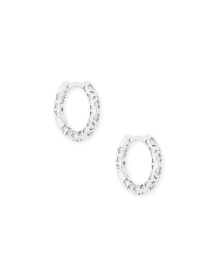 Kendra Scott Maggie Huggie Earrings In Silver Filigree