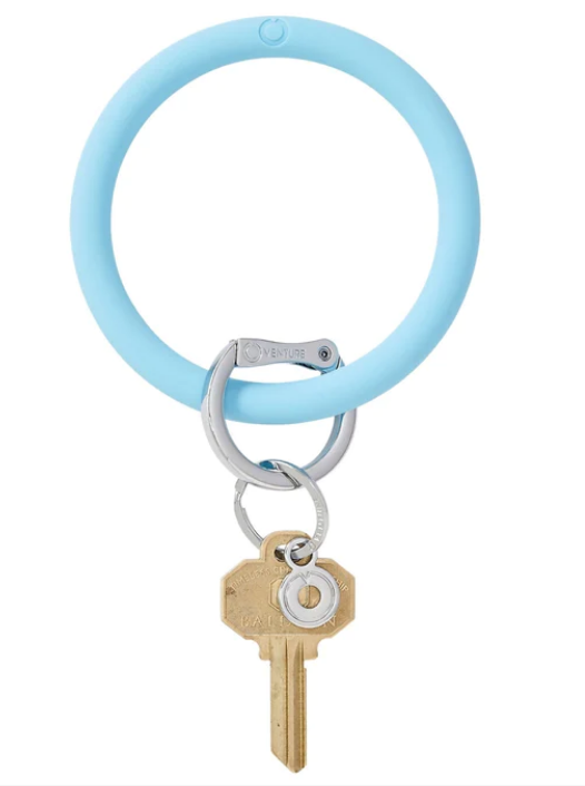 BOKR-S-SCB O-Venture Silicone Big O Key Ring - Sweet Carolina Blue