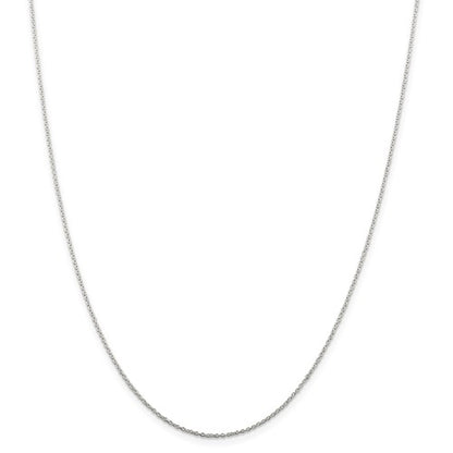 Sterling Silver 1mm Polished Cable Chain - 18"