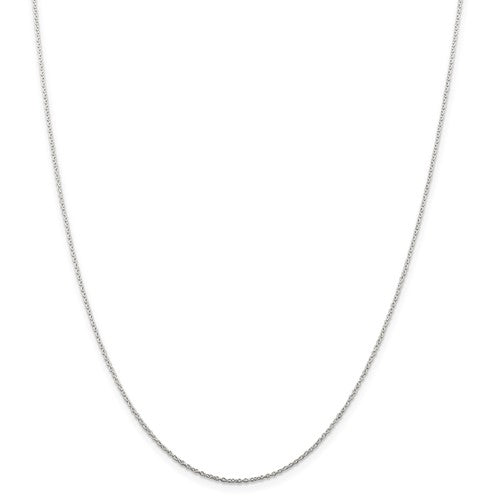 Sterling Silver 1mm Polished Cable Chain - 18"