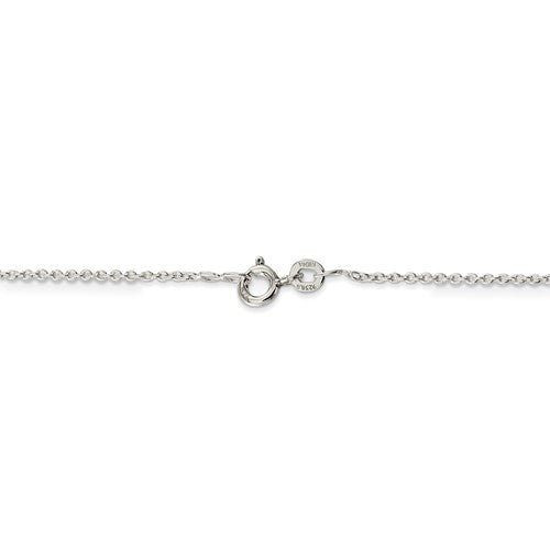 Sterling Silver 1mm Polished Cable Chain - 18"