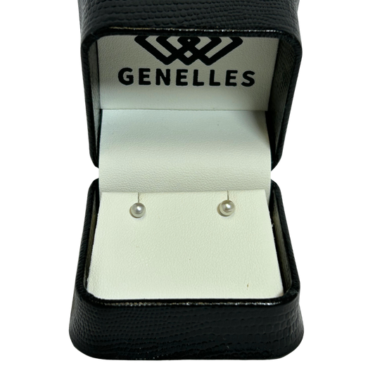 N 14K WG 3.5X4 AKOYA PEARL ERS 14K White Gold 3.5X4 Akoya Pearl Earrings