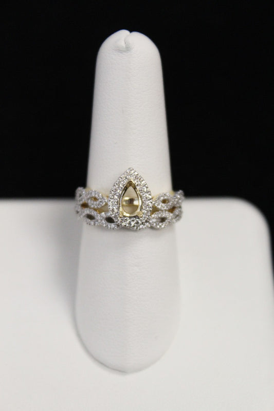 Ladies 14K Yellow Gold Semi Mount Set - .55Ct