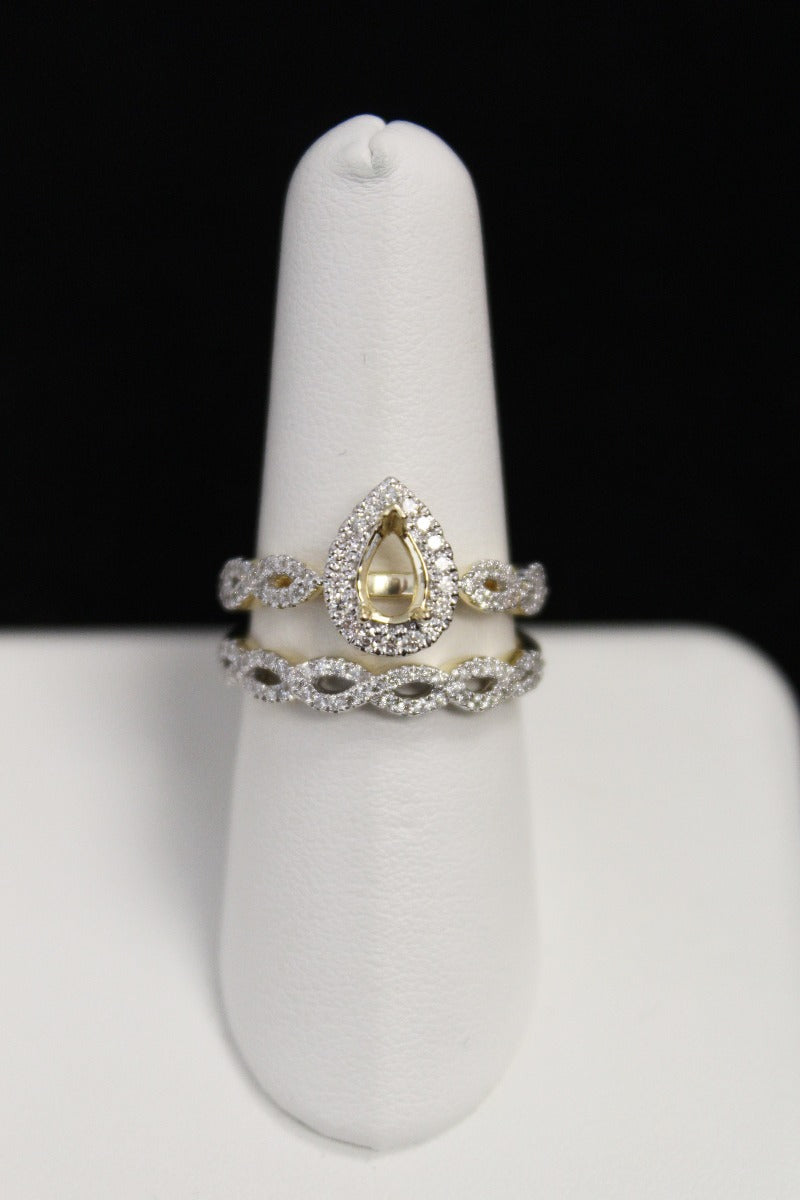 Ladies 14K Yellow Gold Semi Mount Set - .55Ct