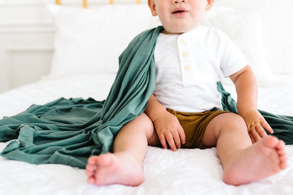 Copper Pearl Knit Swaddle Blanket - Journey