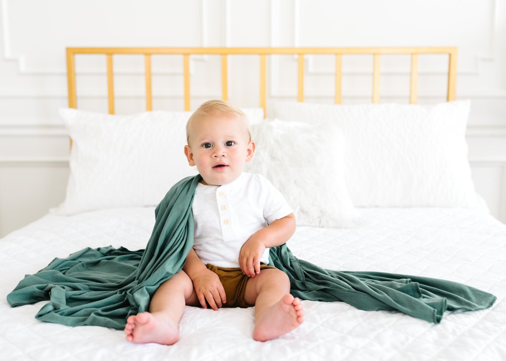 Copper Pearl Knit Swaddle Blanket - Journey