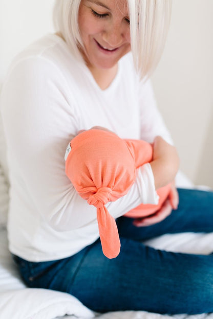 Copper Pearl Top Knot Hat - Stella