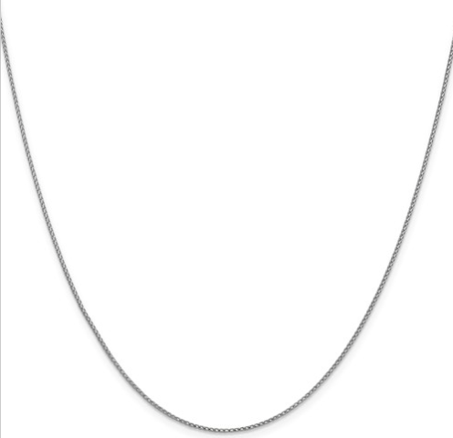 14K White Gold Franco Chain - 16"