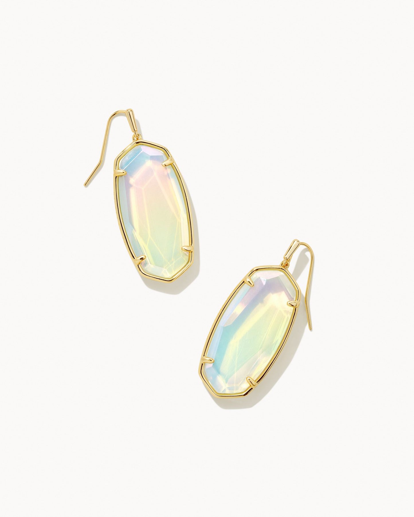 9608800082 Kendra Scott Faceted Elle Drop Earrings in Gold