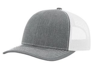 Richardson Trucker Snapback Hat - Heather Gray & White