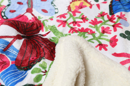 Butterfly Sherpa Throw Blanket