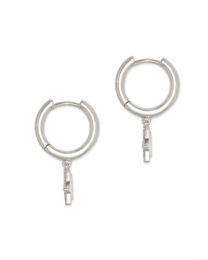 Kendra Scott Jae Star Huggie Earrings in Sterling Silver