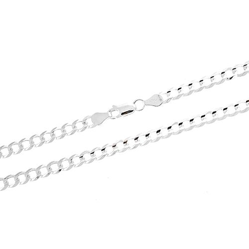 Sterling Silver 5mm Super Light Curb Chain - 18"