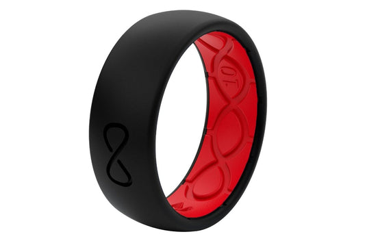 Groove Life Solid Midnight Black & Raspberry Red Ring