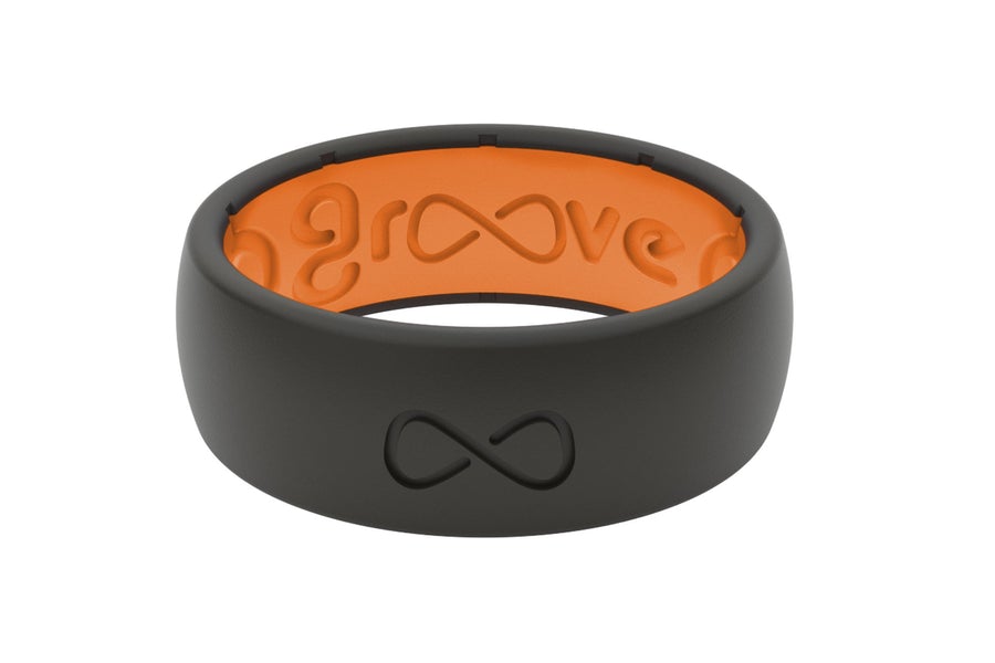 Groove Life Solid Midnight Black & Orange Ring