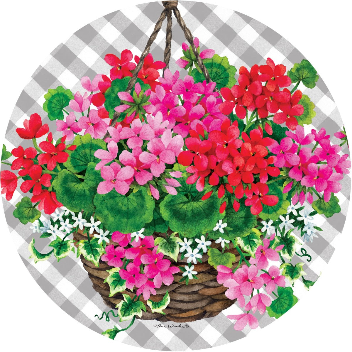 Hanging Geraniums Stepping Stone