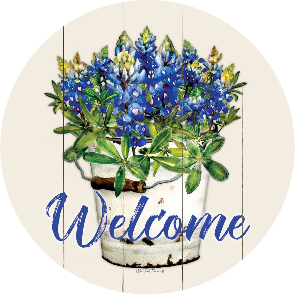 Bluebonnet Bucket Stepping Stone