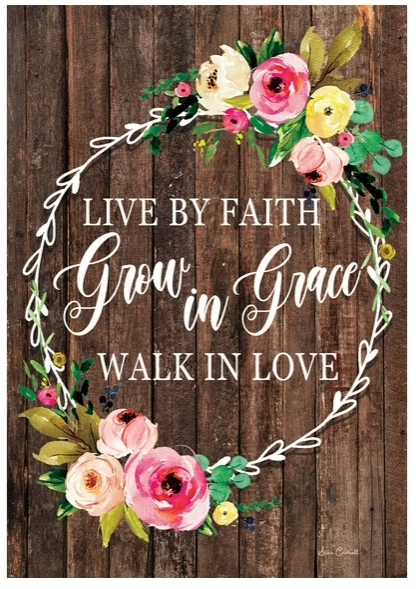 4808FL Custom Decor Live By Faith House Flag