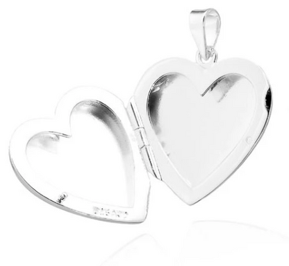 Sterling Silver 25mm Heart Locket Pendant