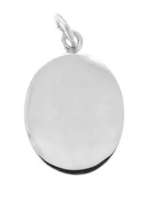 Sterling Silver Oval Disc Pendant