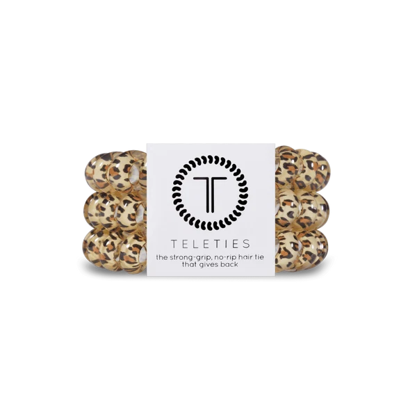 TT-L-037 Teleties Large Hair Ties Leopard