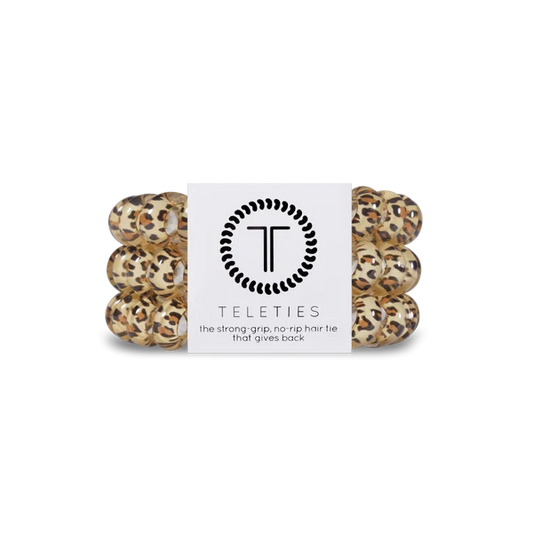 TT-L-037 Teleties Large Hair Ties Leopard