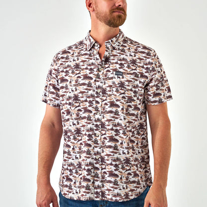 Burlebo Performance Button Up - Brush Country