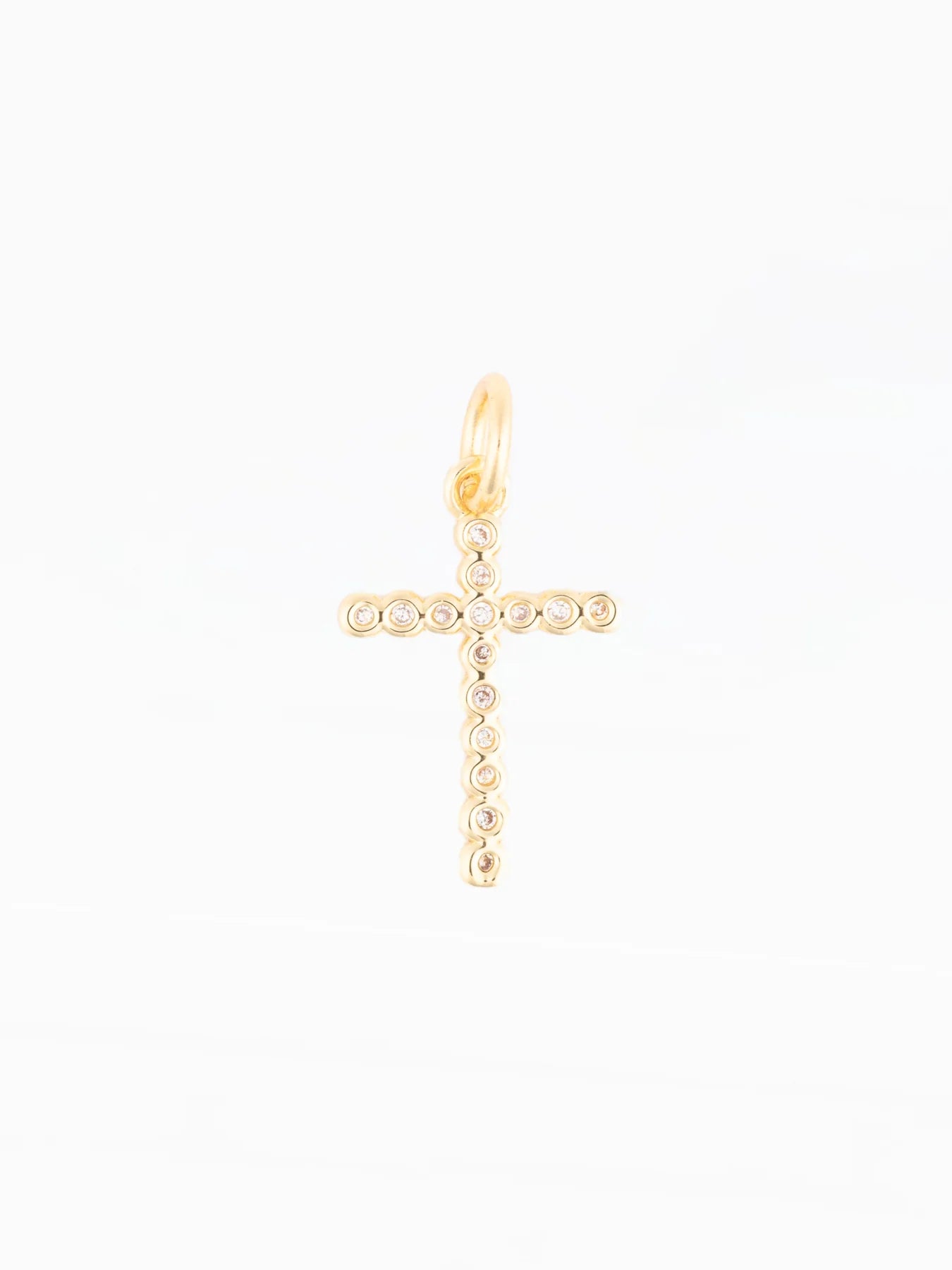 72733 Michelle McDowell Luxe Circle Cross Charm in Gold Plated