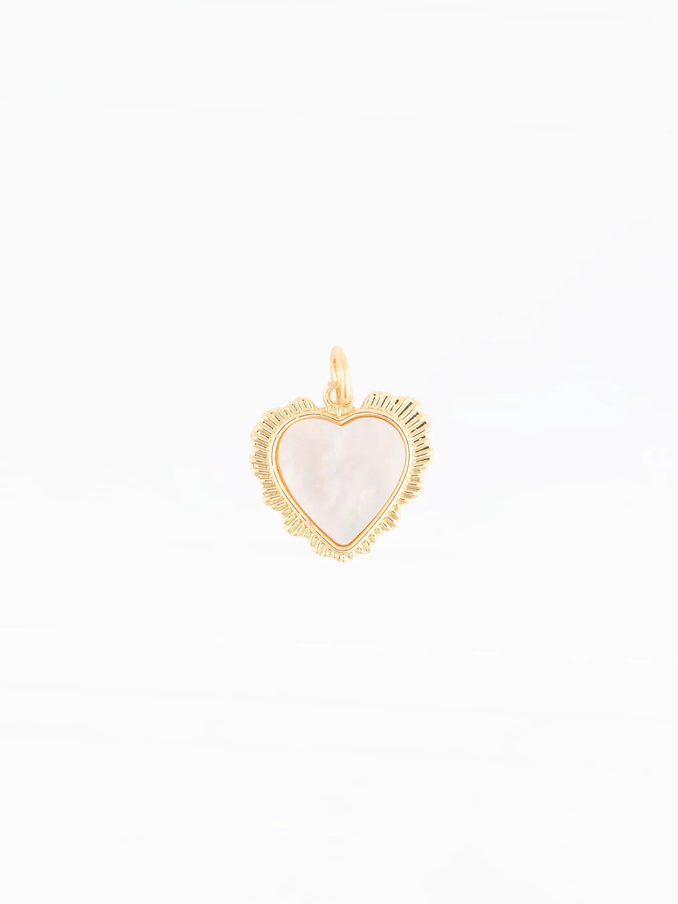 72819 Michelle McDowell Luxe Pearl Heart Charm in Gold Plated