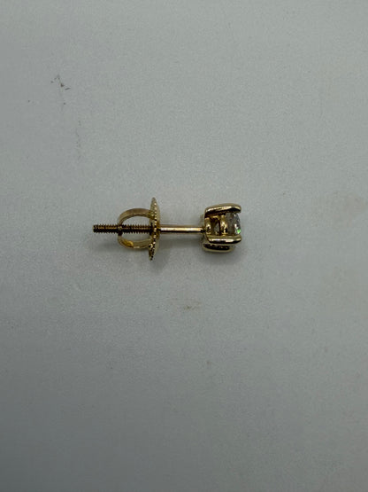 EM1006S-075-LG 14K 3/4CTW Lab Grown Diamond VS/SI+ G+ Screwback Earrings Yellow Gold 0