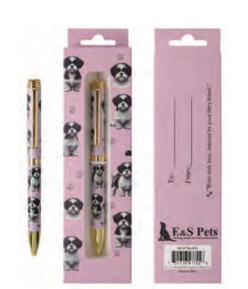736-87B Black & White Shih Tzu Puppy Pen