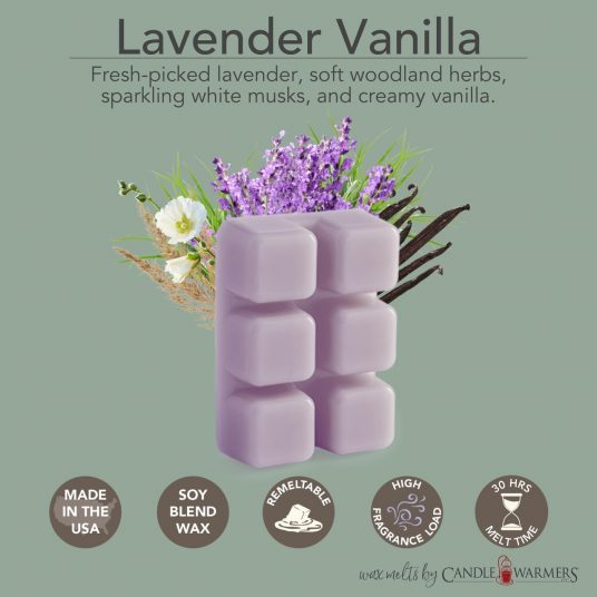 7505S Candle Warmers Lavender Vanilla Classic Wax Melts 2.5oz