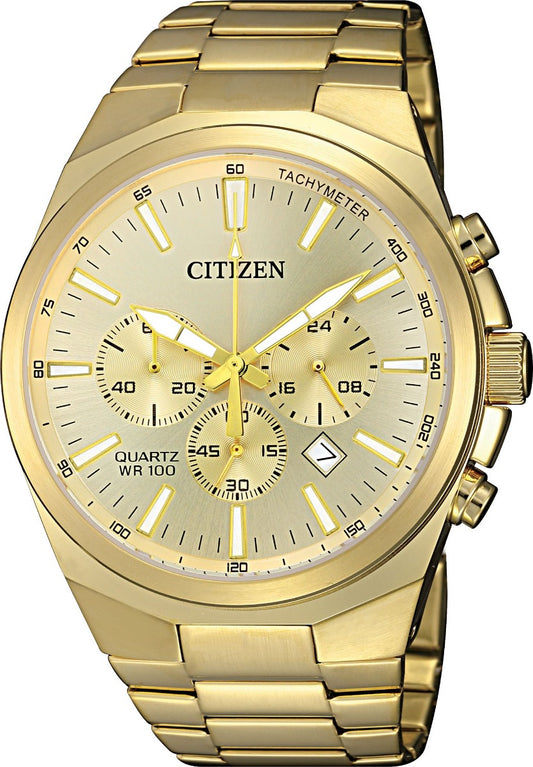 Mens Gold-Tone Stainless Steel Citizen Quartz Watch - AN8172-53P