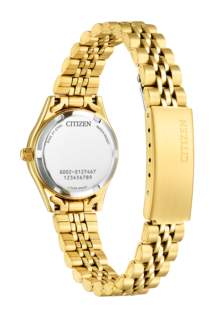 Ladies Citizen Crystal Black Face Watch