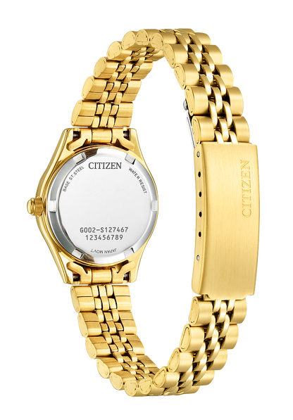 Ladies Citizen Crystal Black Face Watch