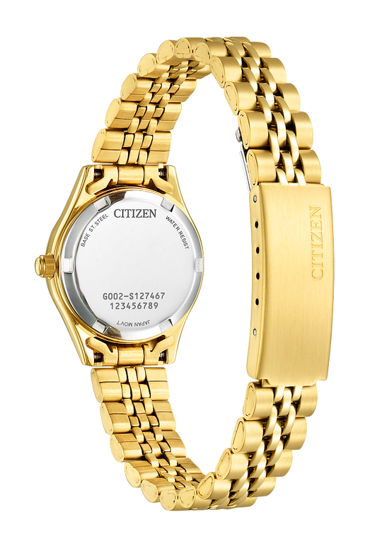 Ladies Citizen Crystal Black Face Watch