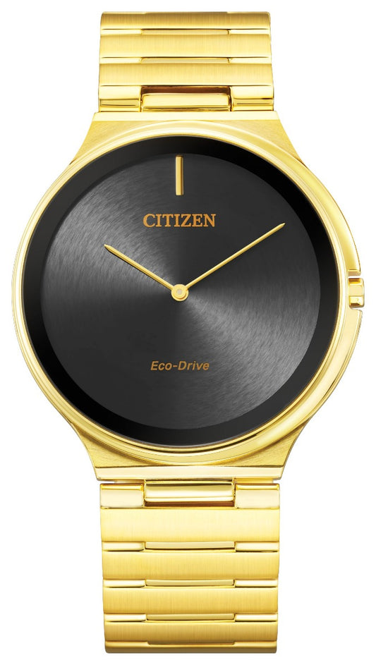 Unisex Gold Tone Stainless Steel Stiletto Citizen Eco-Drive Watch - AR3112-57E