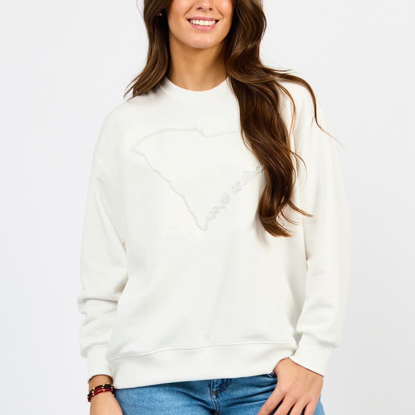 76866 Mary Square USC State Sarah Sweatshirt Off White
