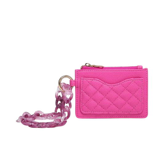 Rhodes Vegan Quilted Bangle Wallet - Purple