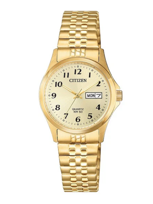 EQ2002-91P Citizen Quartz Gold Dial Ladies Watch