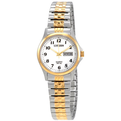 EQ2004-95A Citizen Quartz White Dial Stainless Steel Expansion Ladies Watch