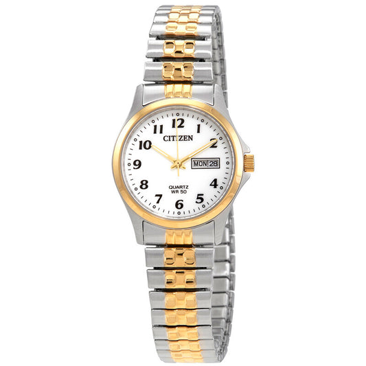 EQ2004-95A Citizen Quartz White Dial Stainless Steel Expansion Ladies Watch