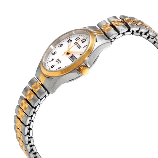 EQ2004-95A Citizen Quartz White Dial Stainless Steel Expansion Ladies Watch