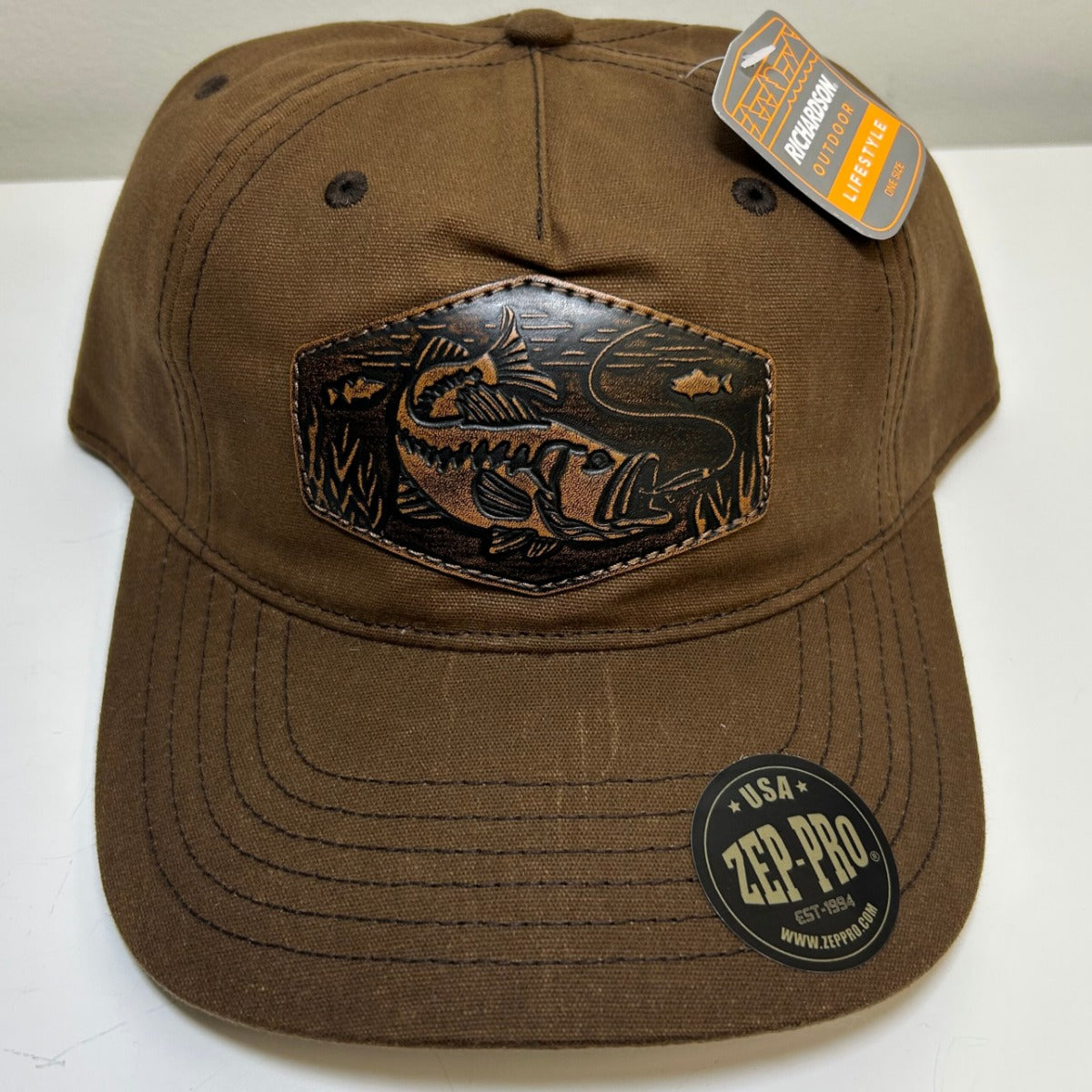 Men's Bass Brown Canvas Adjustable Hat
