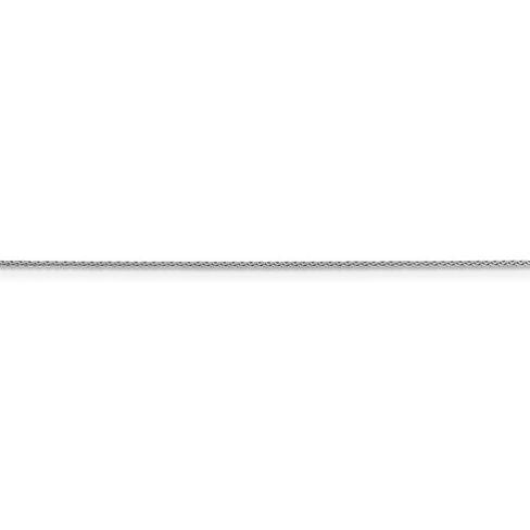 10K White Gold Diamond Cut Wheat Chain -20"
